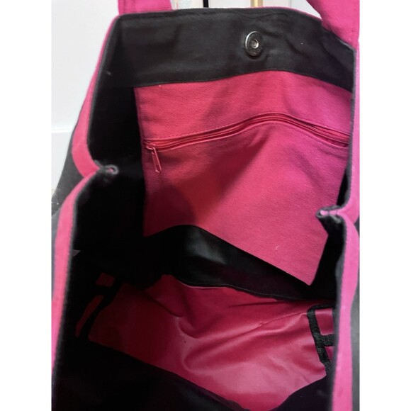 NWT Large Magid Beach Bag Tote Lobster Theme Red Black Open Snap Closure Canvas - Picture 4 of 5